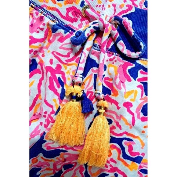 Lilly Pulitzer Yasmin XS Multicolor Drawstring Shorts 3.5" Inseam Tassels - Picture 6 of 9